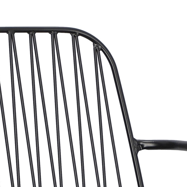 Krzesło Willy Arm Black z poduszką PU - Intesi